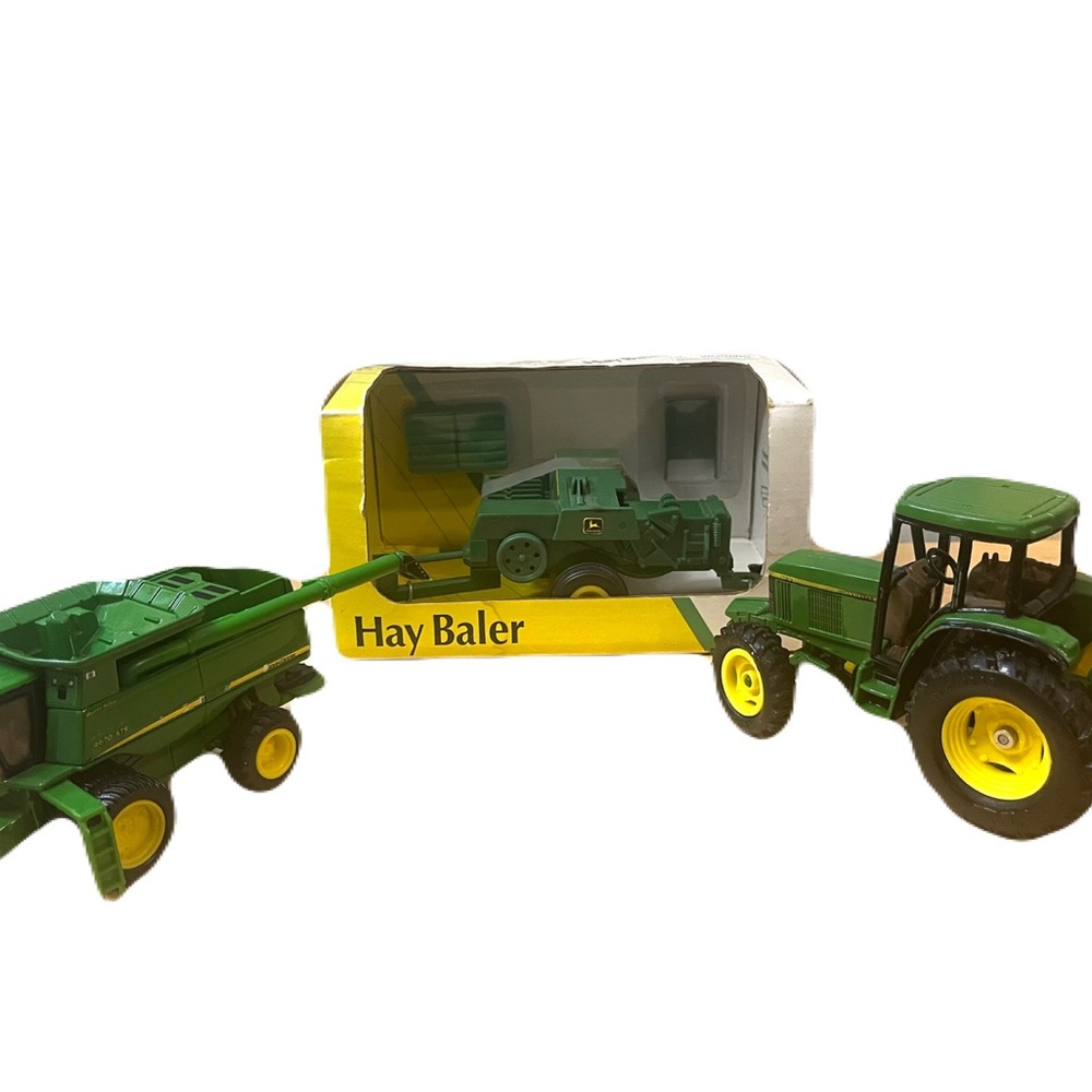John Deere Lot Tractor, Hay Baler Combine Set